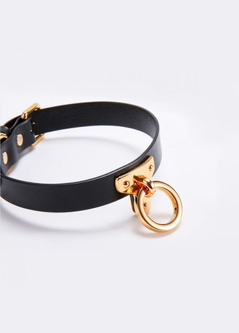 Ошейник-чокер с кольцом кожаный Leather Cosplay Choker, размер UPKO (297395716)