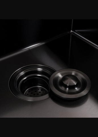 Кухонная мойка 50*50 PVD черная Handmade ECN (2,0/0,5) Valeso (353747031)