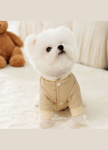 Куртка для животных Тедди Lesko 2310SXSL1869 Happy Day Beige M с петлей для поводка 5шт Hippie dog (356499334)