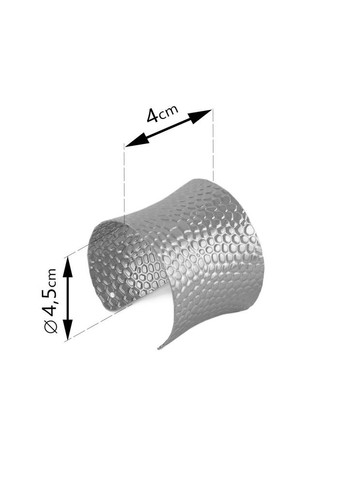 Кільце для серветок сріблясте Габі металеве сервірувальне півкільце для ресторанів кафе REMY-DECOR (300657947)