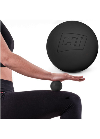 Силиконовый массажный мяч 63 мм HS-S063MB черный Hop-Sport (303127100)