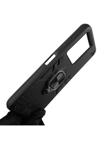 Чехол для телефона Blade A34 бронированный с магнитным кольцом-держателем на зте блейд а34 чёрный ZTE (366232543)