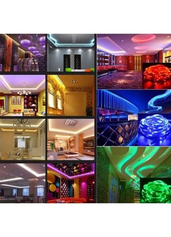Комплект Світлодіодна стрічка багатобарвна 3528 RGB комплект 5м з пультом Digital (393957925)