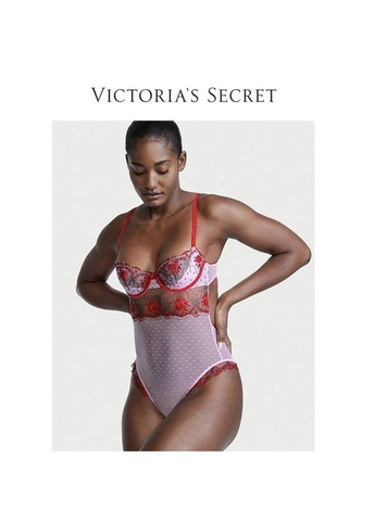 VICTORIAʼS SECRET боди Victoria's Secret push up rosebud dot wicked teddy (301020949)