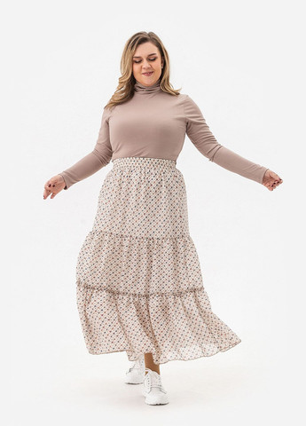 Бежевая цветочной расцветки юбка jenn Garne