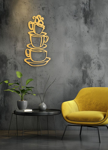 Декоративное панно из дерева, настенный декор для дома "Хороший кофе", картина лофт 60х30 см Woodyard (291843234)