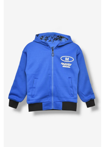 Черная демисезонная куртка детская для мальчика двухсторонняя чорно-синего цвета Let's Shop