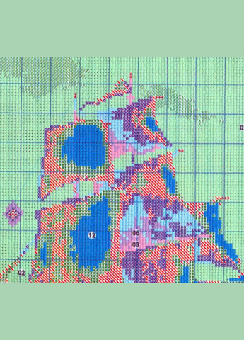 Набір для вишивання за нанесеною на канву схемою "Go on a long journey". AIDA 14CT printed 62*45 см Joy Sunday (313613256)