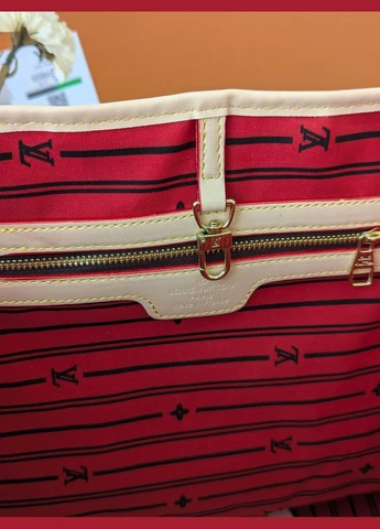 Сумка жіноча Neverfull бежевий шаховий шопер No Brand (322464424)