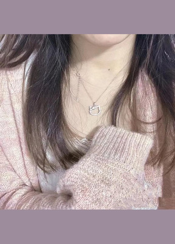 Ніжна підвіска "hello kitty", підвіска з хеллоу кітті, кольє, кулон хелоу кіті, намисто, ланцюжок Fashion Jewelry (337718771)