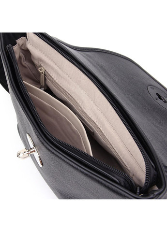 Жіноча сумка маленька крос-боді через плече на замку 20 х 16 х 10 см 8247 чорна David Jones (373036093)