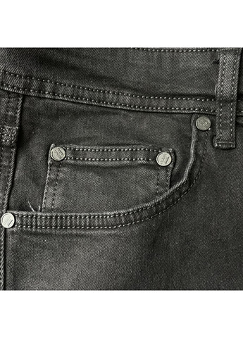 Черные джинсы мужские прямые стрейч молодёжные большого размера 38 чёрные No Brand