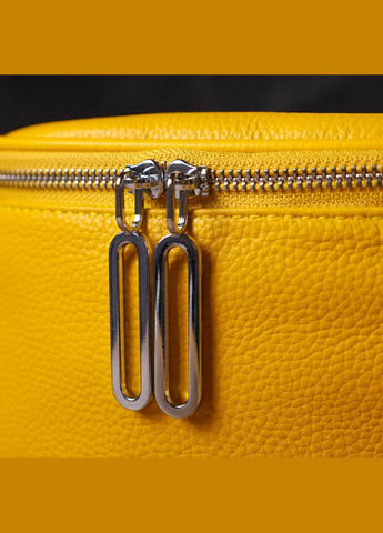 Яркая женская сумка через плечо из натуральной кожи 22116 Желтая Vintage (298570095)