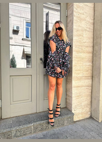 Чорна повсякденний, кежуал, вечірня жіноча сукня сукня-трансформер Asi.Store.ua з квітковим принтом