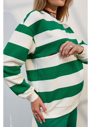 Костюм для вагітних та годуючих із трикотажу тринитка зелений Юла мама (352539047)