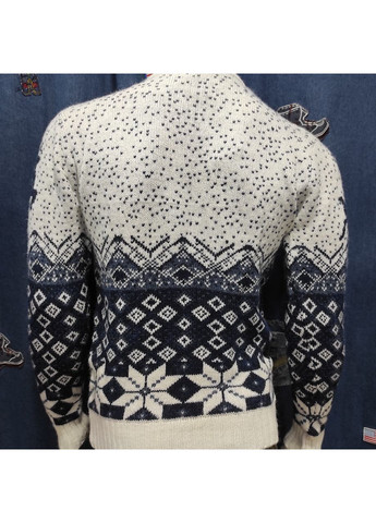 Білий зимовий светр чоловічий теплий вовна з оленями новорічний No Brand