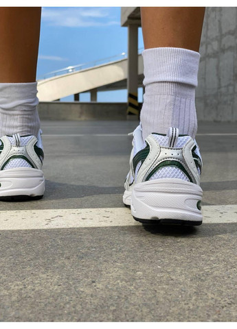 КРОСІВКИ ЖІНОЧІ NEW BALANCE 530 GREEN SILVER PREMIUM НЬЮ БЕЛАНС 530 No Brand сірі демісезони (367169246)