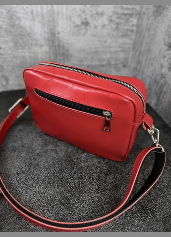 Женская сумка кросс-боди (через плечо) из натуральной кожи размер M, Красный Famk (325488988)