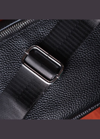 Шкіряна сумка жіноча через плече з незвичайним бігунком брелоком 22615 Чорна Vintage (329195584)