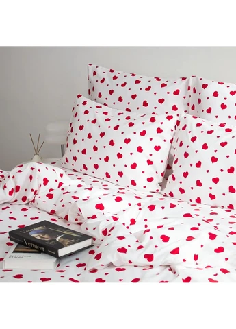 Постельное белье евро ТЕП полисатин с наволочками 50×70/70×70 см Melluna Love Story Белый (55980200215) ТЕП (395981594)