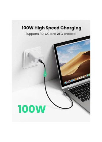 Кабель Ugreen USB 2.0Type-C to Type-C 2.0m 100W US334 Black (268141335)