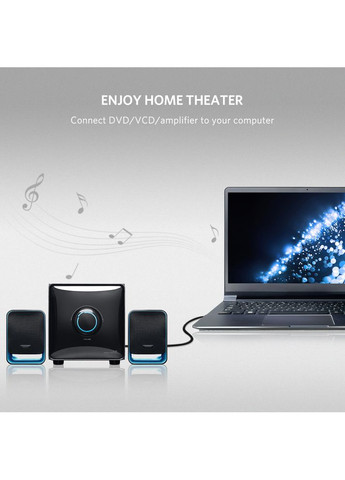 Аудиокабель 3.5mm Male to 2RCA Male, PVC, 1m (UGR-10749) Ugreen AV116 (372681070)