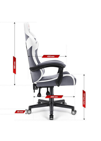 Комп'ютерне крісло Chair HC-1004 White-Grey (тканина) No Brand (371797162)