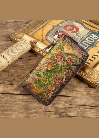 Женский кошелек клатч из натуральной кожи модный стильный Me 830015-Темний (351892197)