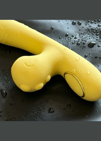 Жіночий смарт вібратор кролик з подвійною стимуляцією жовтий No Brand (339092248)