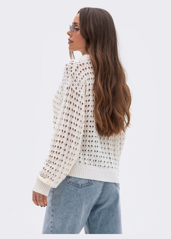 летняя кофта молочного цвета с вырезами в форме сердца Dressa (330528407)