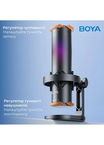 Микрофон K9 RGBType-C/3,5 мм Black ( K9) Boya (390923225)
