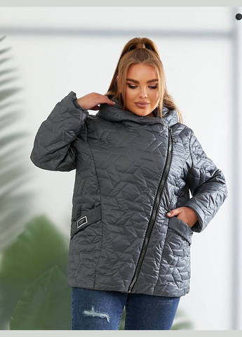 Графитовая демисезонная женская демисезонная куртка цвет черный New Trend