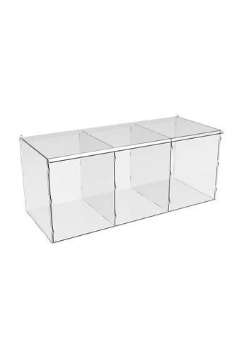 Коробка акрилова 3 комірки 440х180х180 з кришкою Ekostar (368306805)