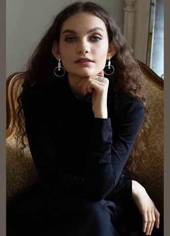 Серебряные серьги (4989) IRIJ (331016953)