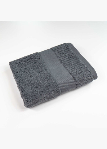 GM Textile рушник махровий для обличчя та рук 40x70см преміум якості зеро твіст бордюр 550г/м2 (сірий) сірий виробництво -