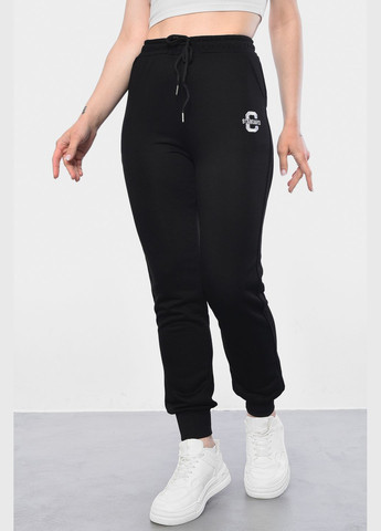 Спортивные штаны женские черного цвета Let's Shop (292802707)