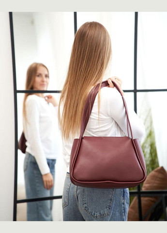 Жіноча сумка з одним відділенням на блискавці бордова «Крісті» WeLassie (307286833)