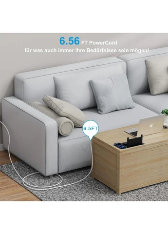 Висувна розетка USB C PD20W, алюмінієва вбудована розетка, висувні 2 відсіки з USB-портами, Amazon, Німеччина No Brand (400405010)