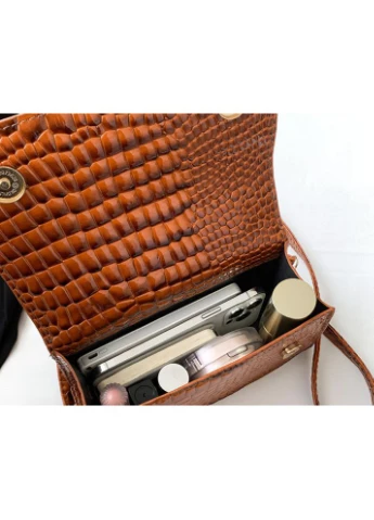 Лаковий мініклатч під рептилію з екошкіри(KS_1736Н) No Brand (383879362)