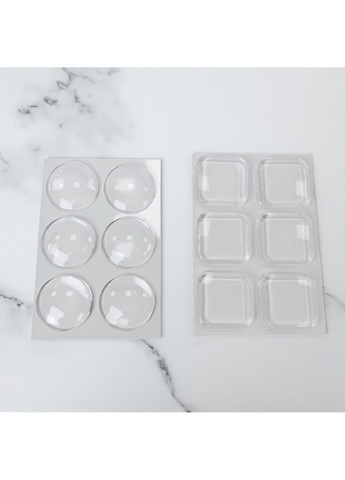 Стопор дверной настенный стоппер упор на ручку дверей силиконовый круглый 6 шт Прозрачный 79_1_1_1С No Brand (367738742)