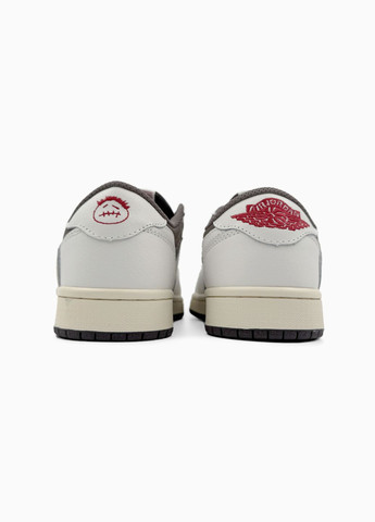 Кросівки жіночі і чоловічі Nike Air Jordan 1 x Travis Scott beige grey | Найк Аір Джордан 1 бежеві сірі No Brand бежеві демісезони (316231426)