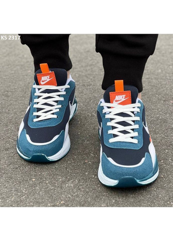 Білі Осінні кросівки чоловічі nike air blue white wave найк аір форс 1 преміум No Brand