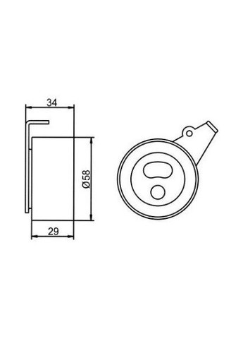 Ролик натяжний MAZDA (вир-во ) GT90630 C.I.U GMB (345756225)