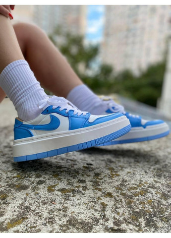 Білі Осінні кросівки чоловічі nike air jordan 1 elevate low university blue dq3698-141 найк аір джордан No Brand