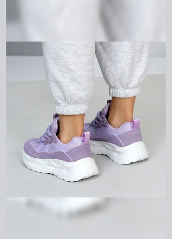 Бузкові літні кросівки замшеві фіолетові жіночі кроси замша бузкові спортивні літні з сіткою Viki кросівки