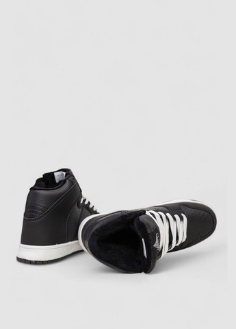 Кроссовки женские зимние на меху Ager 248RH1060 чёрно-белые демисезоны (338370592)