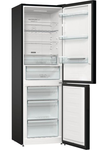 Холодильник з нижн. мороз. камерою NRK6192ABK4, 185х60х60см, 2 двері, 204(96)л, А++, NoFrost+, LED дисплей, Зона св-ті, Gorenje (364275259)