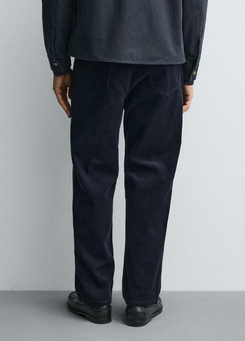 Темно-синие кэжуал демисезонные брюки Zara