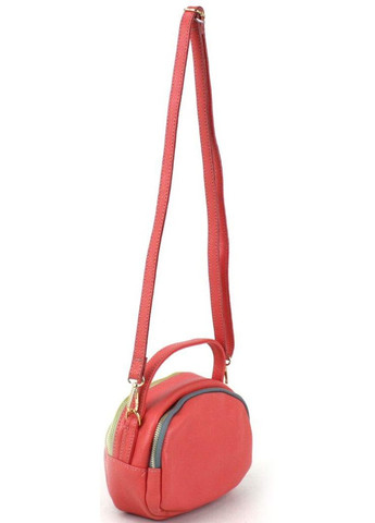 Небольшая кожаная женская сумка 818.031 Коралловая Borsacomoda (297643303)