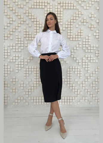 Белая классическая, повседневный рубашка с цветами Nenka